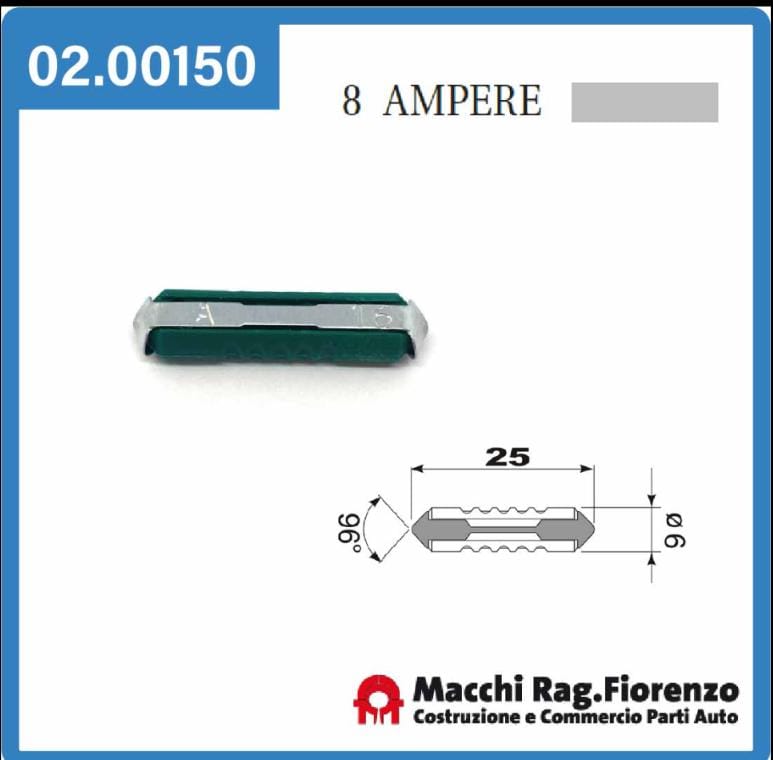 FUSIBLE TIPO BOSCH 8 AMP (100)