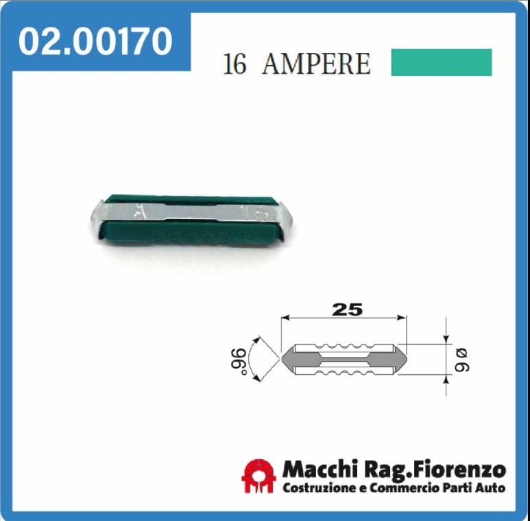 FUSIBLE TIPO BOSCH 16 AMP (100)