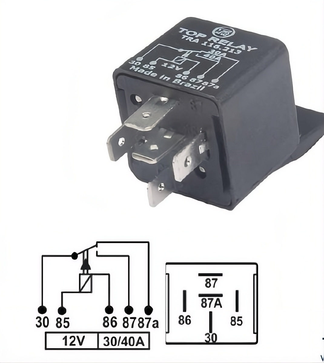 UNIVERSAL 12V 30/40A 5 TER INVERSOR CON SOPORTE